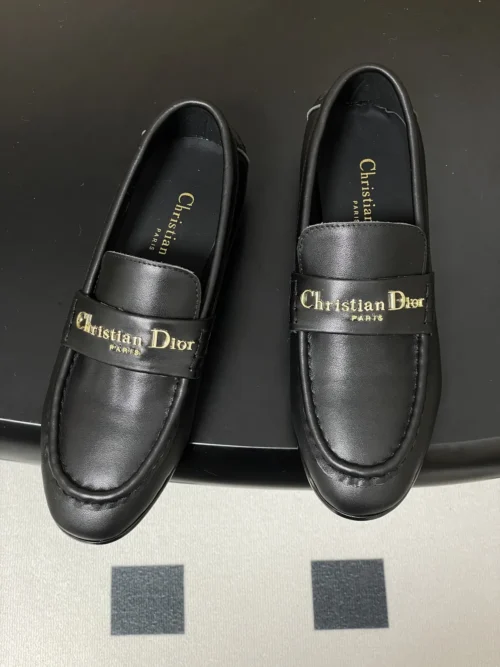 Dior Leather Buckle Ballet Flats