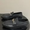 Dior Leather Buckle Ballet Flats