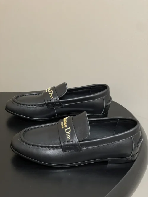Dior Leather Buckle Ballet Flats
