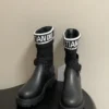 Dior Knit Platform Riding Boots
