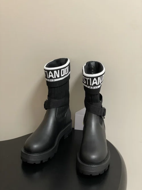 Dior Knit Platform Riding Boots