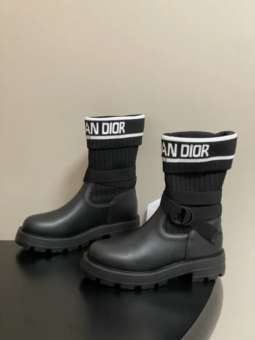 Dior Knit Platform Riding Boots
