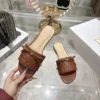 Dior Lambskin Peep-Toe Bow-Detail Heeled Sandals