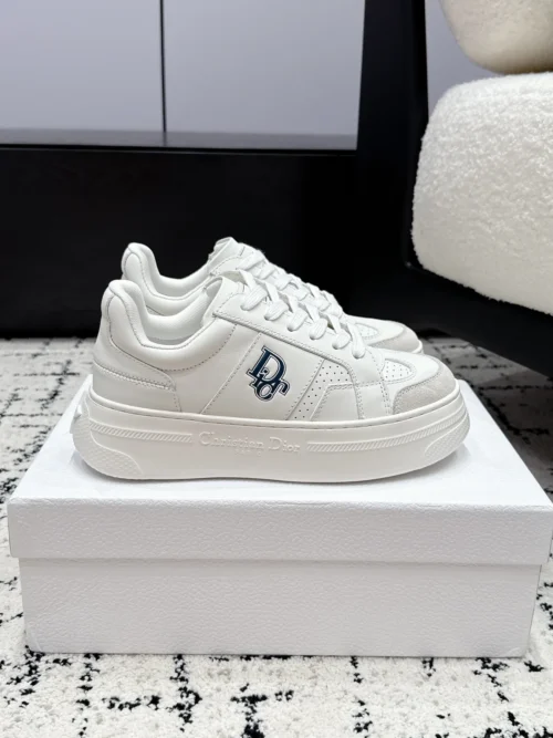 Dior Suede Lace-Up Low-Top Sneakers