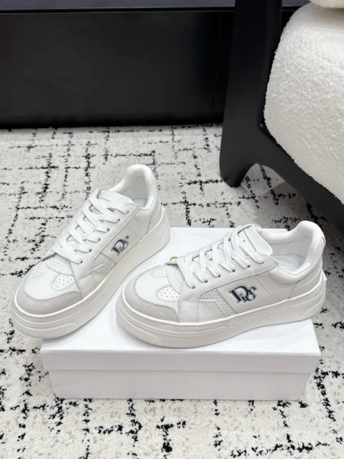Dior Suede Lace-Up Low-Top Sneakers