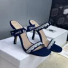 Dior J'Adior Square-Toe Bow-Detail Slides