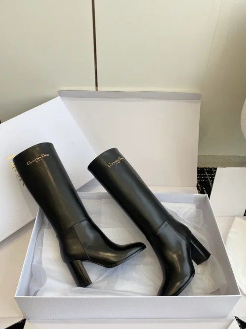 Dior Leather Knee-High Boots