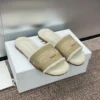 Dior Dway Shearling Square-Toe Slides