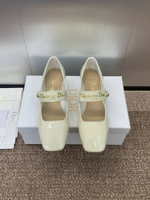 Dior Patent Leather Square-Toe Mary Jane Pumps