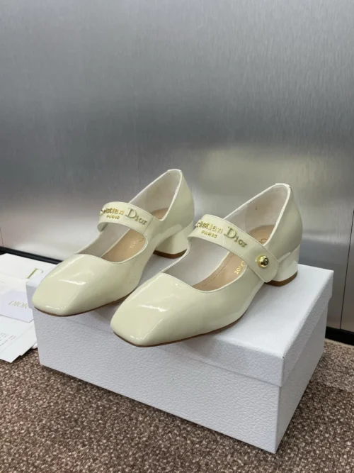 Dior Patent Leather Square-Toe Mary Jane Pumps