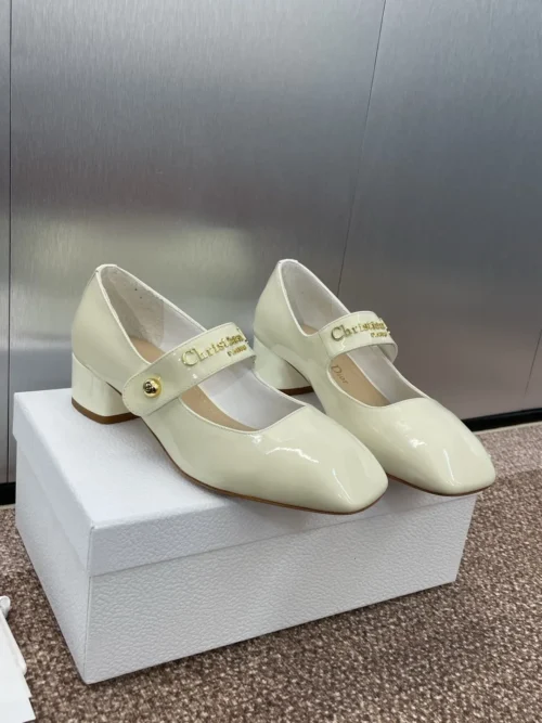 Dior Patent Leather Square-Toe Mary Jane Pumps