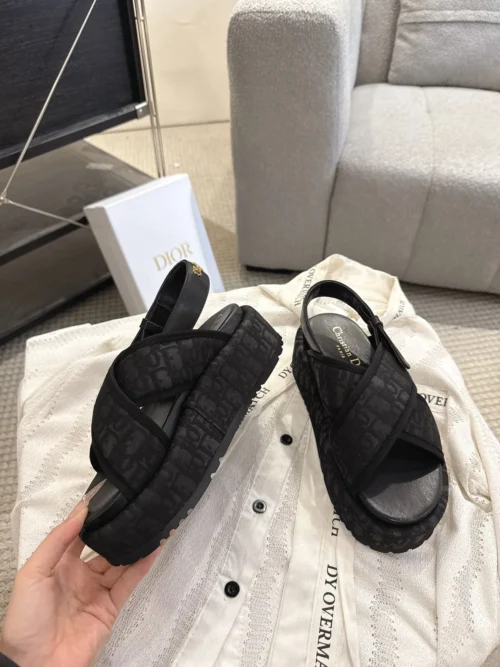 Dior Lambskin Platform Sandals