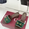 Gucci Lambskin Studded Slides