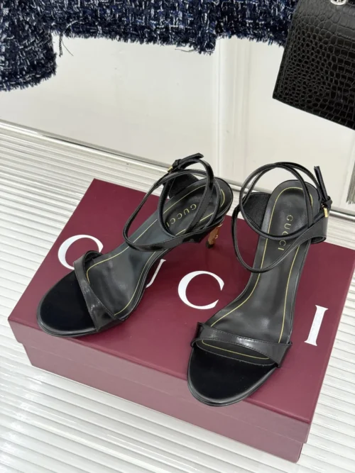 Gucci Lambskin Heeled Sandals