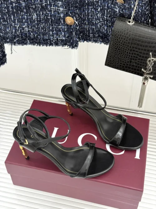 Gucci Lambskin Heeled Sandals
