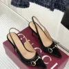 Gucci Lambskin Pointed-Toe Bow-Detail Heeled Sandals
