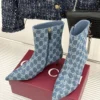 Gucci Lambskin Pointed-Toe Ankle Boots
