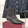 Gucci Lambskin Pointed-Toe Ankle Boots