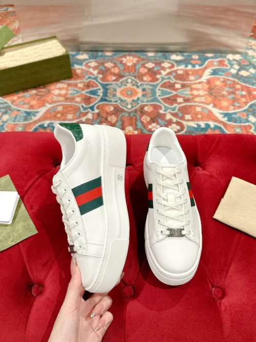 Gucci Lambskin Platform Sneakers