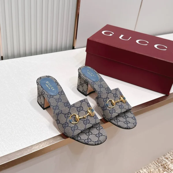 SHGUCCI0087-01 Gucci Denim Buckle Slides
