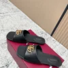 Gucci Lambskin Buckle Slides