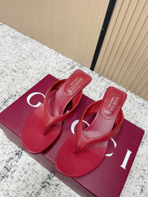Gucci Lambskin Buckle Slides