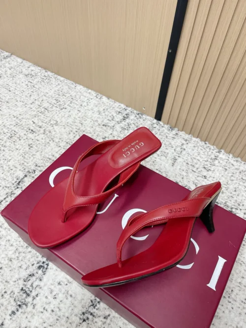 Gucci Lambskin Buckle Slides