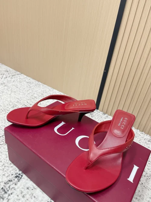 Gucci Lambskin Buckle Slides