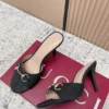 Gucci Patent Leather Peep-Toe Slides