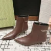 Gucci Pointed-Toe Ankle Boots