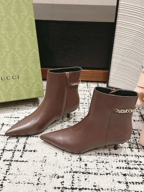 Gucci Pointed-Toe Ankle Boots
