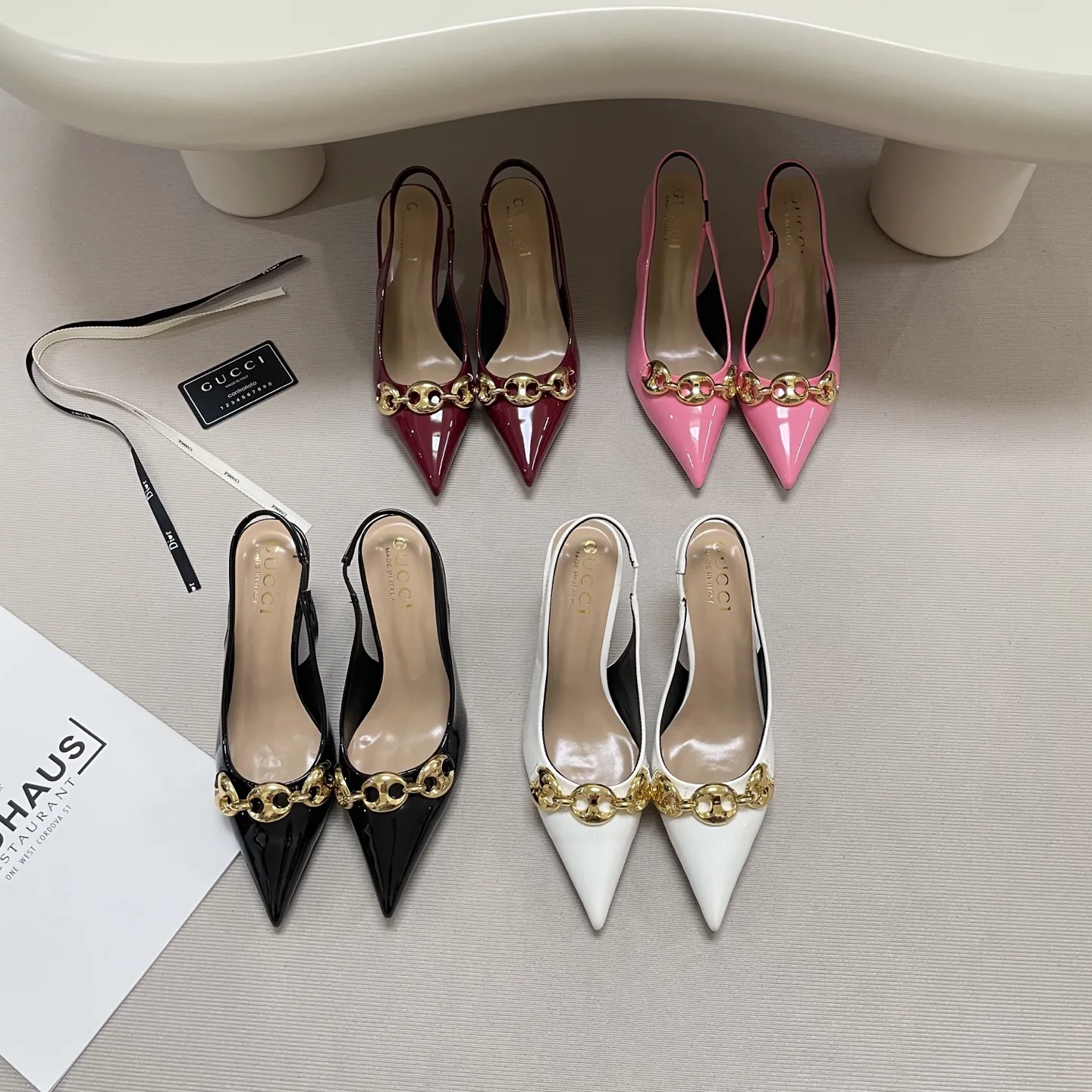 SHGUCCI0106-01 Gucci Chain-Detail Sandals