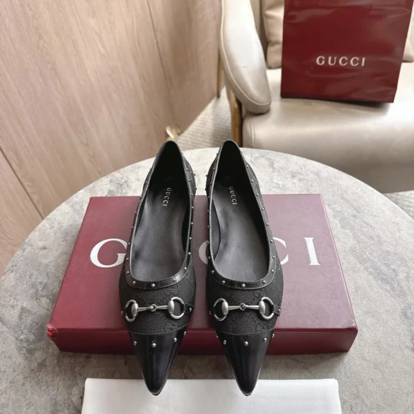 SHGUCCI0107-01 Gucci Canvas Ballet Flats