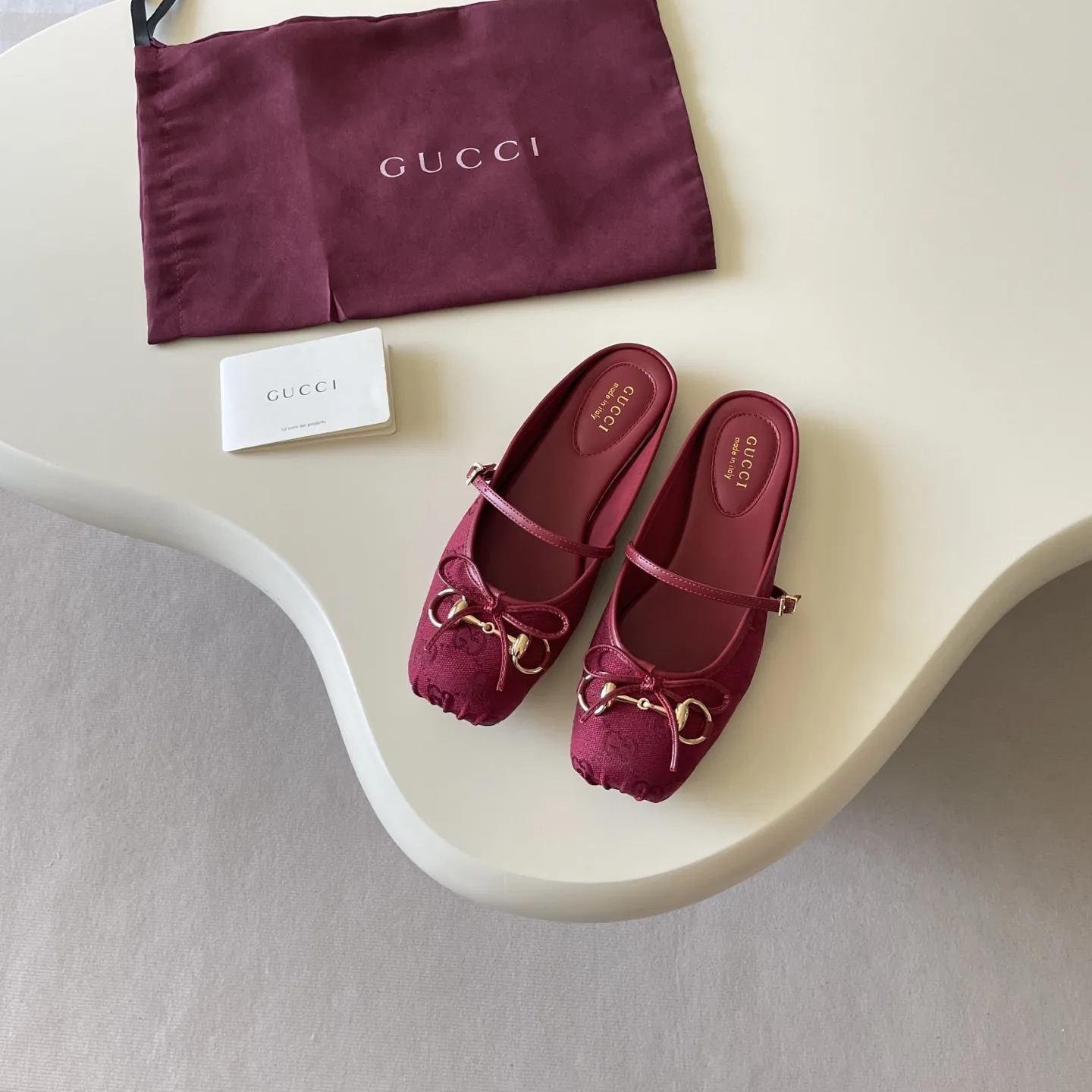 SHGUCCI0130-01 Gucci Bow-Detail Mules