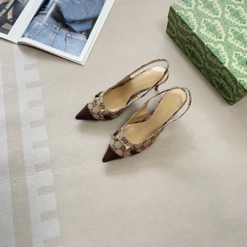 Gucci Pointed-Toe Heeled Sandals