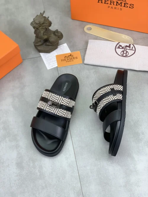 Hermes Leather Slides
