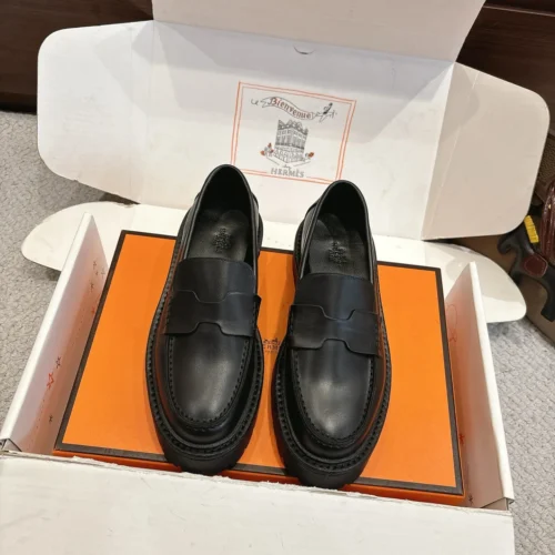 Hermes Suede Loafers
