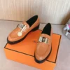Hermes Suede Loafers