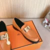 Hermes Suede Loafers