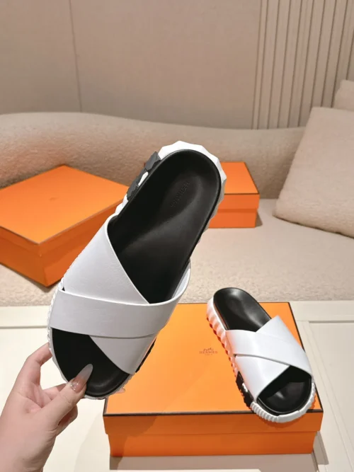 Hermes Leather Studded Sandals