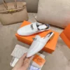 Hermes Lambskin Mules