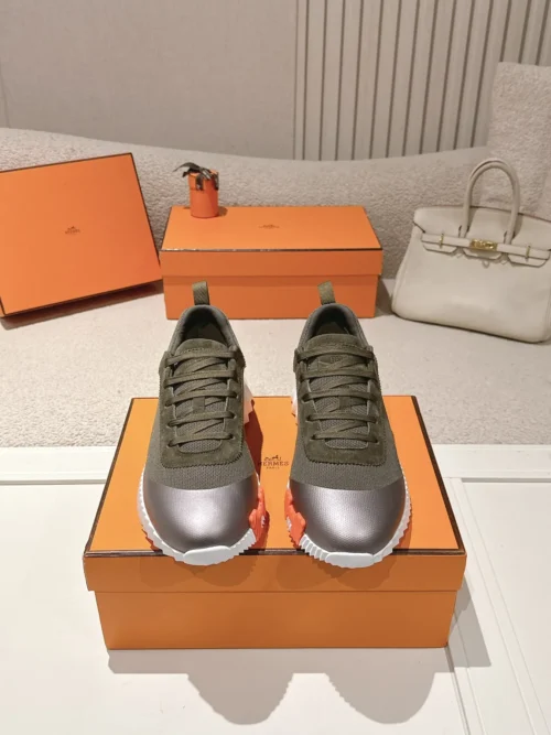Hermes Suede Chunky Sneakers