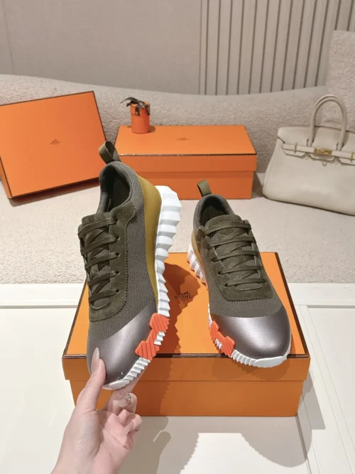 Hermes Suede Chunky Sneakers