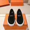 Hermes Suede Platform Loafers