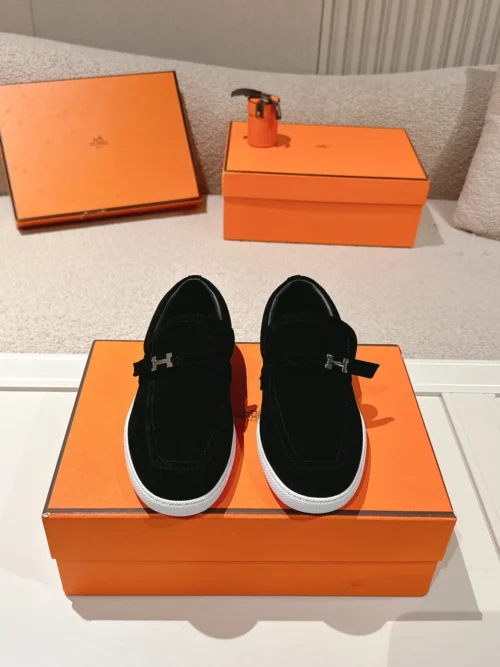 Hermes Suede Loafers