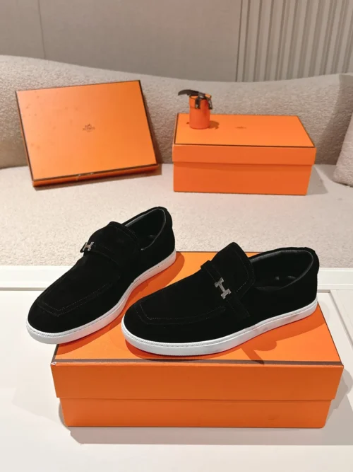 Hermes Suede Loafers