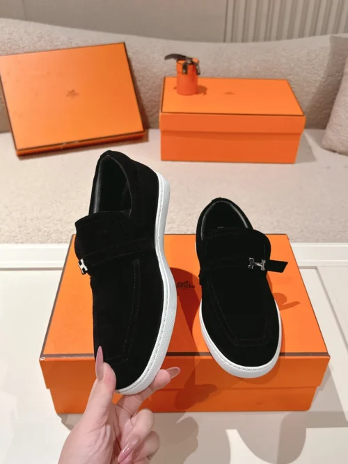 Hermes Suede Loafers