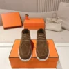 Hermes Suede Derby Shoes