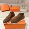 Hermes Suede Derby Shoes