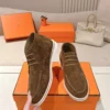 Hermes Suede Derby Shoes